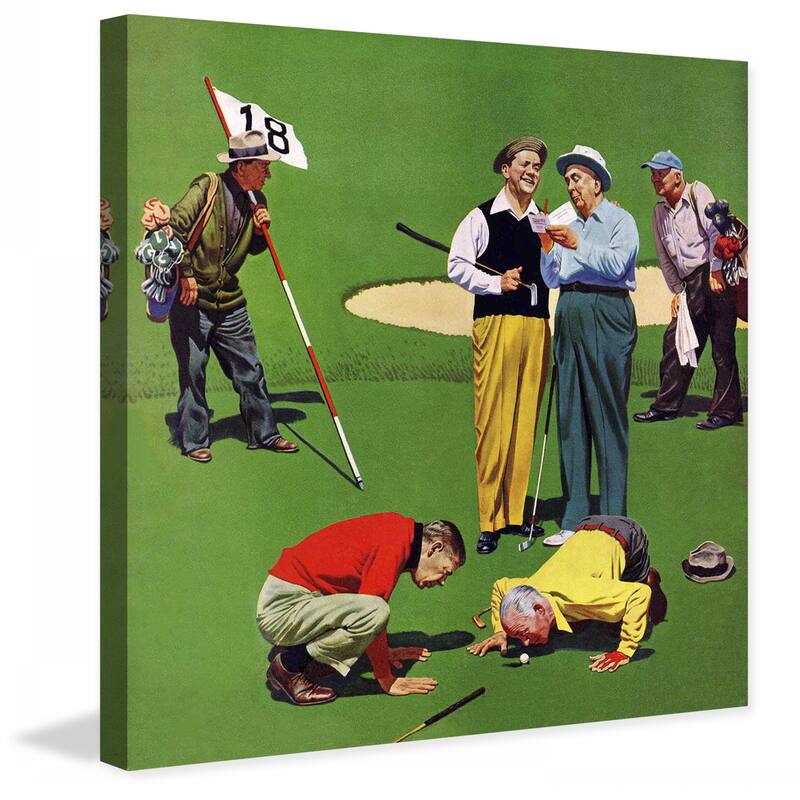 Marmont Hill - "Eighteenth Hole" by John Falter Painting Print on Canvas - Multi-Color