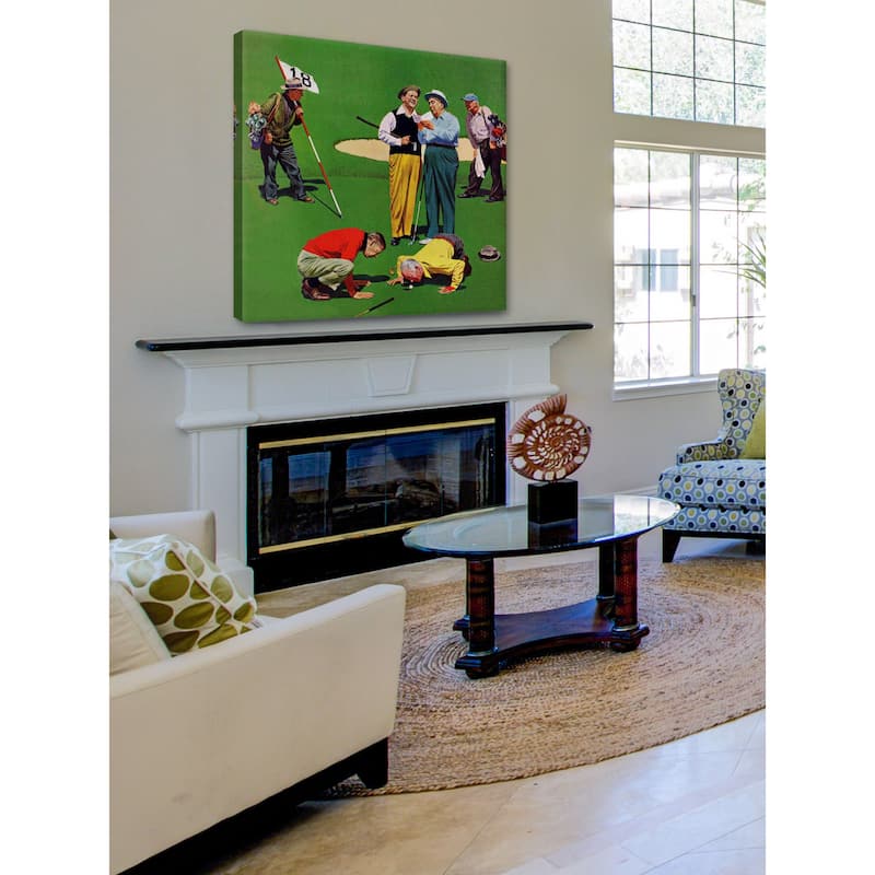 Marmont Hill - "Eighteenth Hole" by John Falter Painting Print on Canvas - Multi-Color