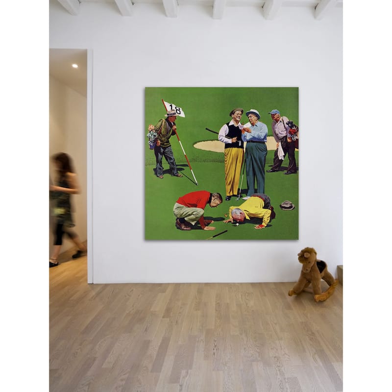 Marmont Hill - "Eighteenth Hole" by John Falter Painting Print on Canvas - Multi-Color