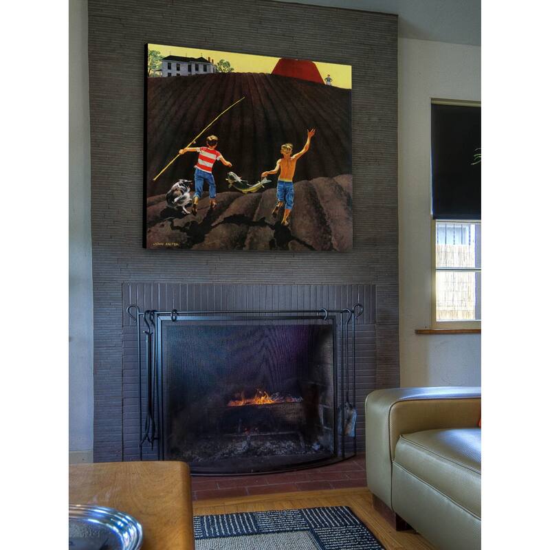 Marmont Hill - "Catfish" by John Falter Painting Print on Canvas - Multi-Color