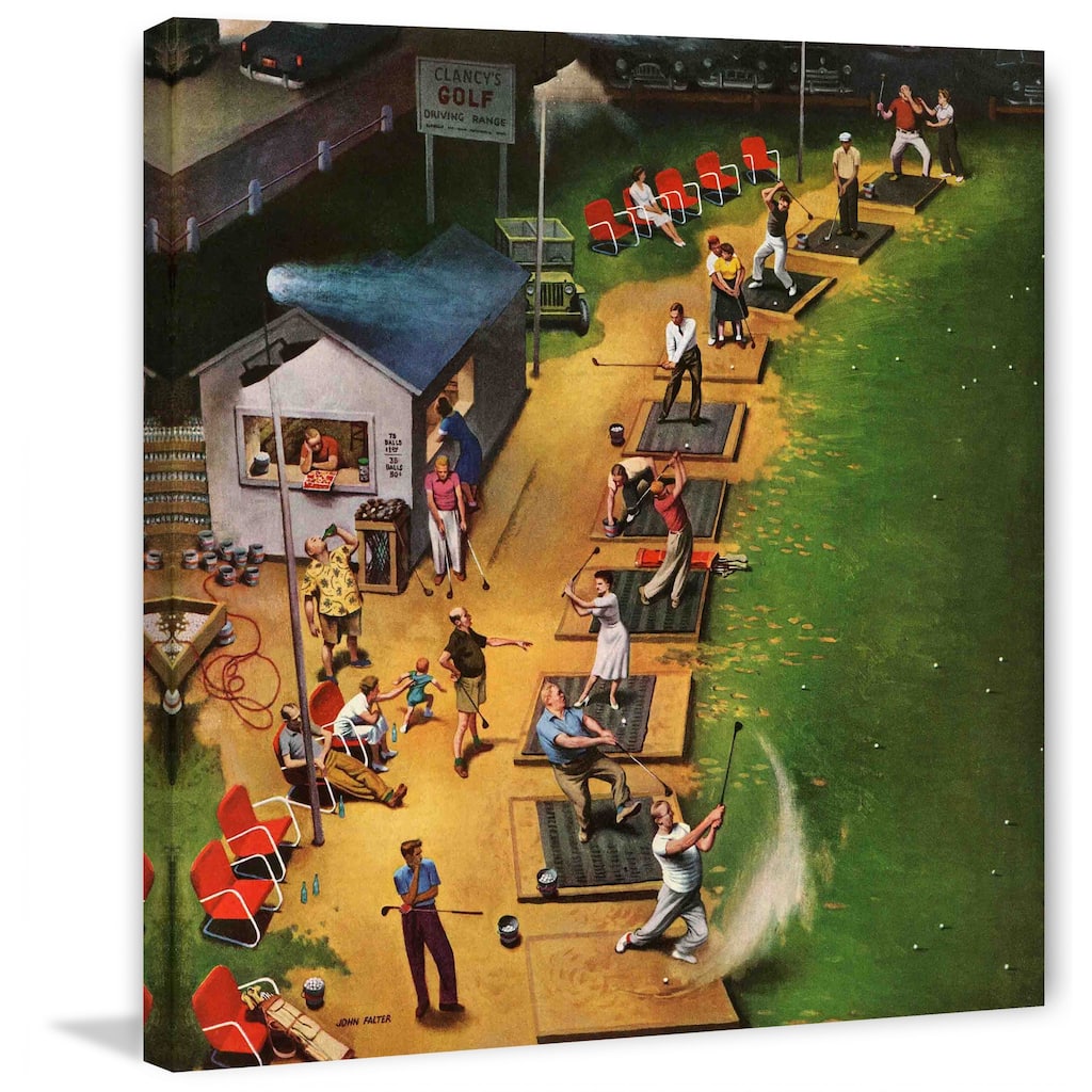 Marmont Hill - "Golf Driving Range" by John Falter Painting Print on Canvas