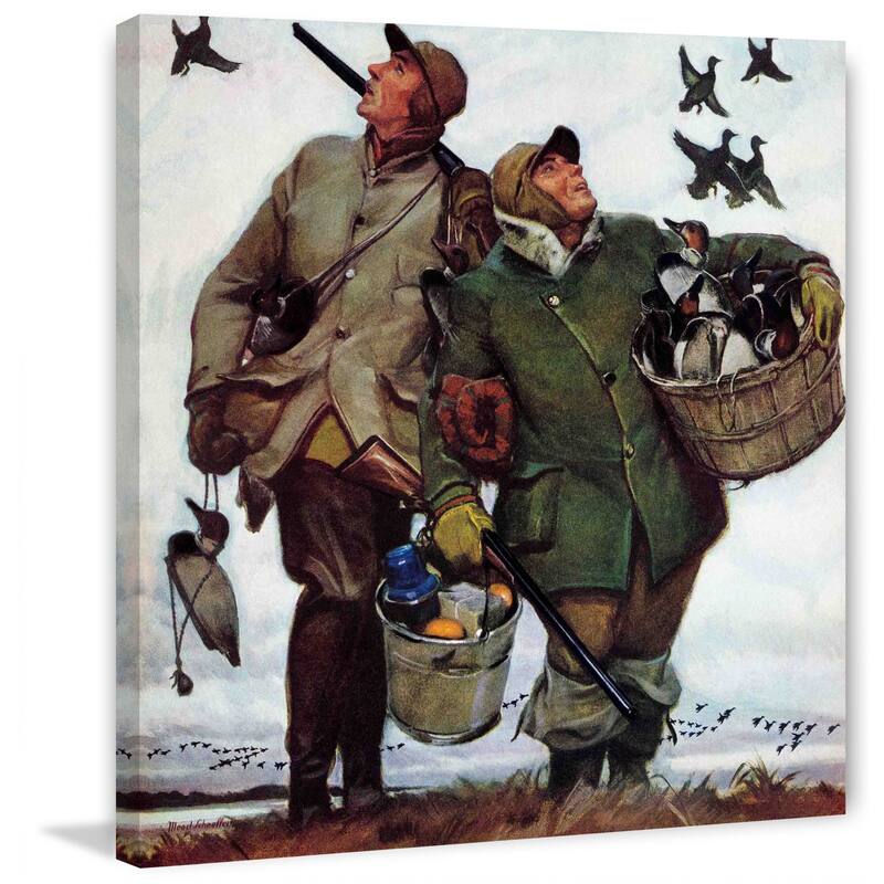 Marmont Hill - "Nothing but Decoys" by Mead Schaeffer Painting Print on Canvas - Multi-Color