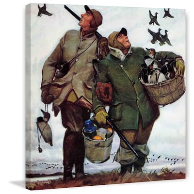 Marmont Hill - "Nothing but Decoys" by Mead Schaeffer Painting Print on Canvas - Multi-Color