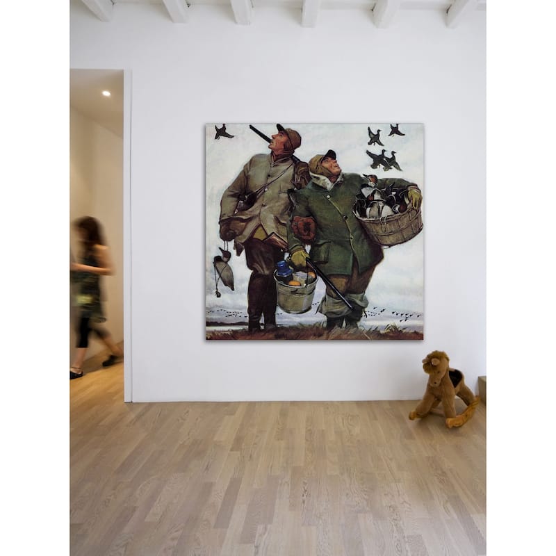 Marmont Hill - "Nothing but Decoys" by Mead Schaeffer Painting Print on Canvas - Multi-Color