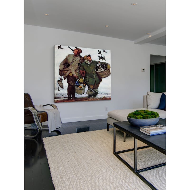 Marmont Hill - "Nothing but Decoys" by Mead Schaeffer Painting Print on Canvas - Multi-Color