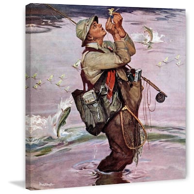 Marmont Hill - "The Fish are Jumping" by Mead Schaeffer Painting Print on Canvas - Multi-Color