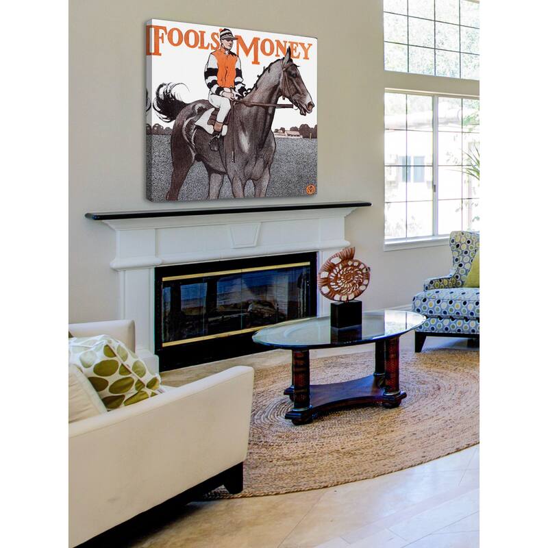 Marmont Hill - "Fools Money" by Edward Penfield Painting Print on Canvas - Multi-Color