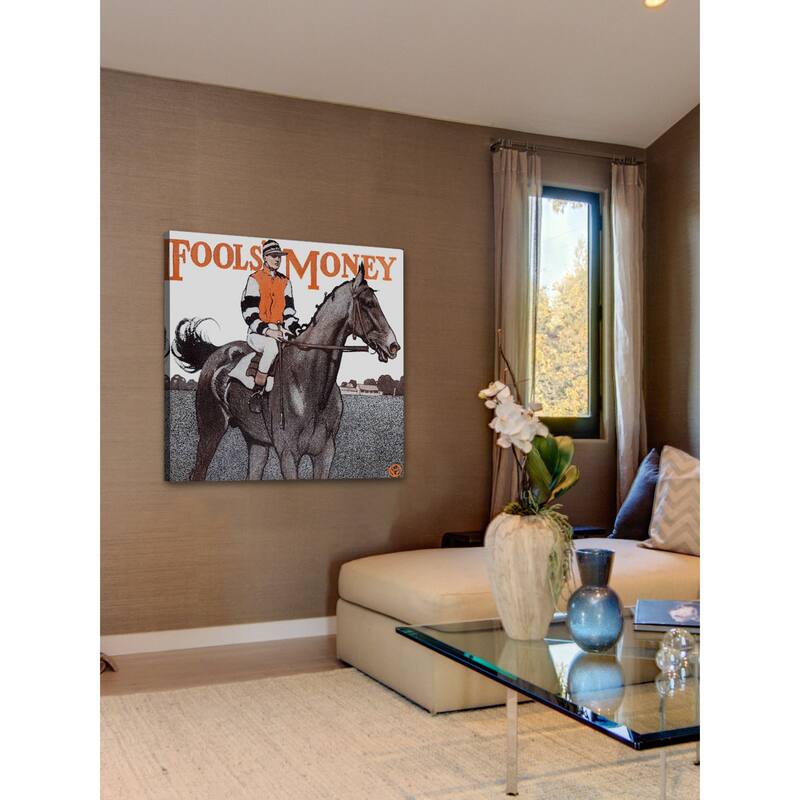 Marmont Hill - "Fools Money" by Edward Penfield Painting Print on Canvas - Multi-Color