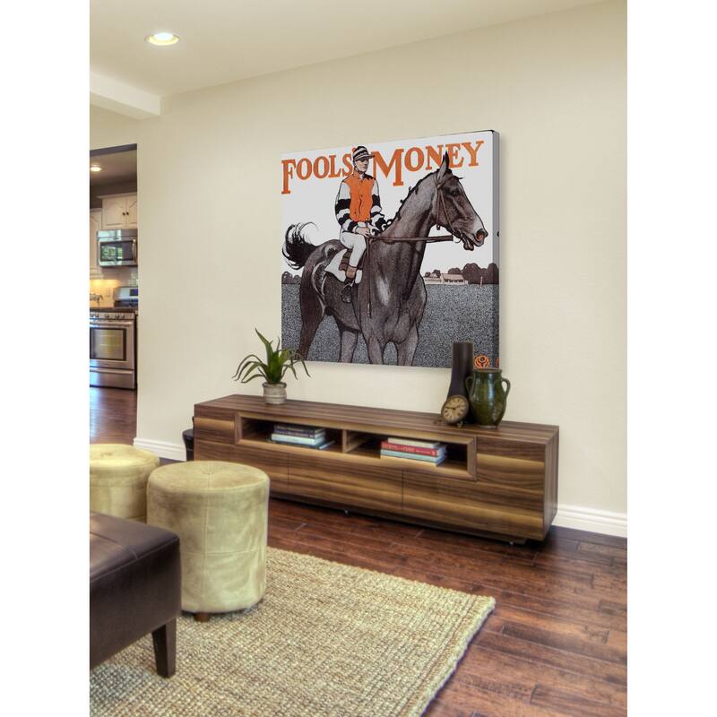 Marmont Hill - "Fools Money" by Edward Penfield Painting Print on Canvas - Multi-Color