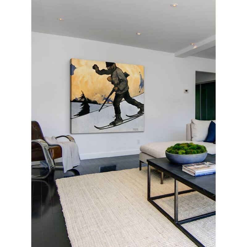Marmont Hill - "Snowshod Hunter" by Heinrich Pfeifer Painting Print on Canvas - Multi-Color