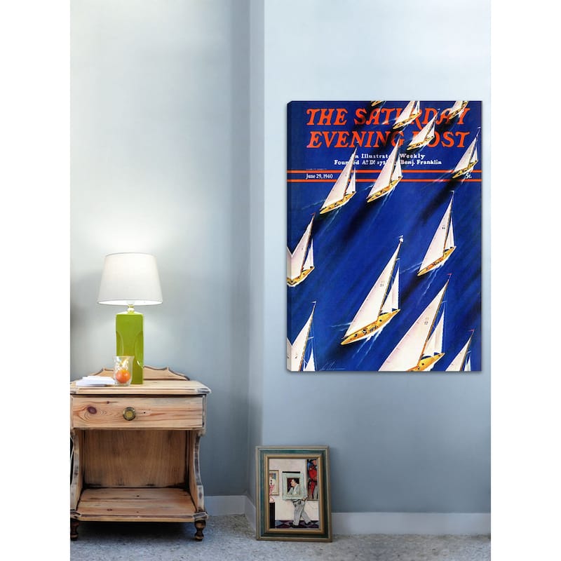 Marmont Hill - "Sailboat Regatta" by Ski Weld Painting Print on Canvas - Multi-Color