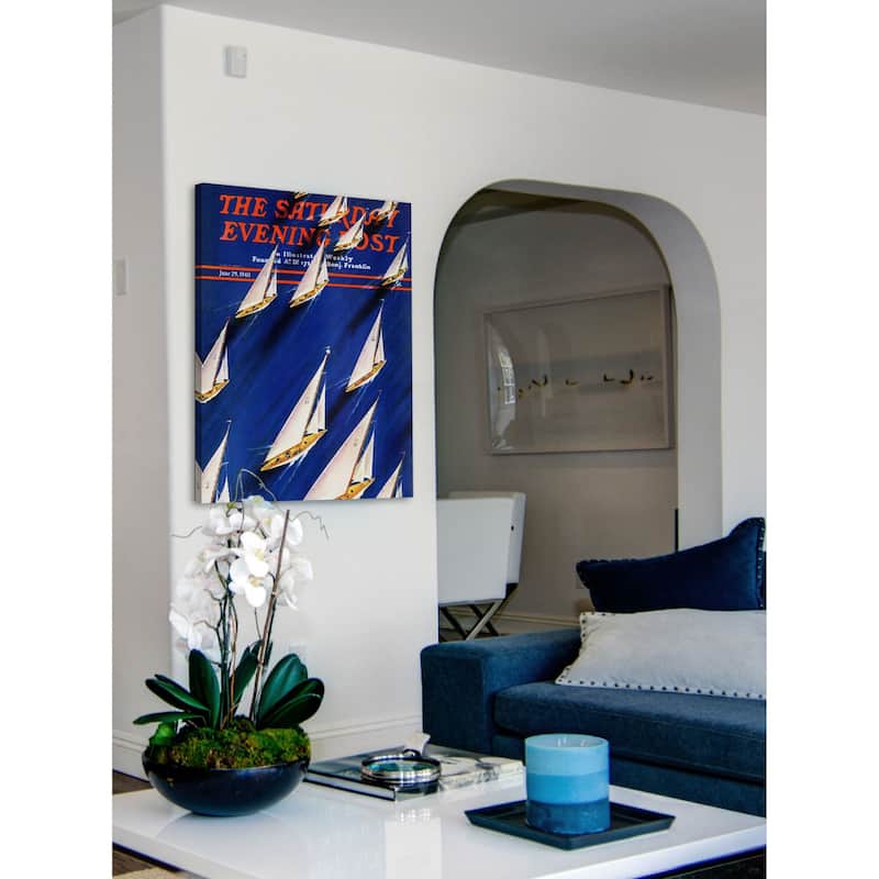 Marmont Hill - "Sailboat Regatta" by Ski Weld Painting Print on Canvas - Multi-Color