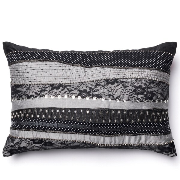 Shop Vera Grey/ Black Sequined 13 x 21 Throw Pillow or Pillow Cover
