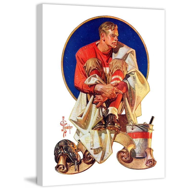 Marmont Hill - "Football Hero" by J.C. Leyendecker Painting Print on Canvas - Multi-Color
