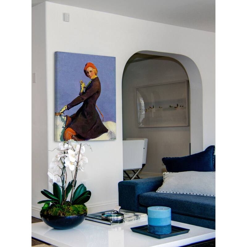 Marmont Hill - "Woman on Horseback" by Guy Hoff Painting Print on Canvas - Multi-Color