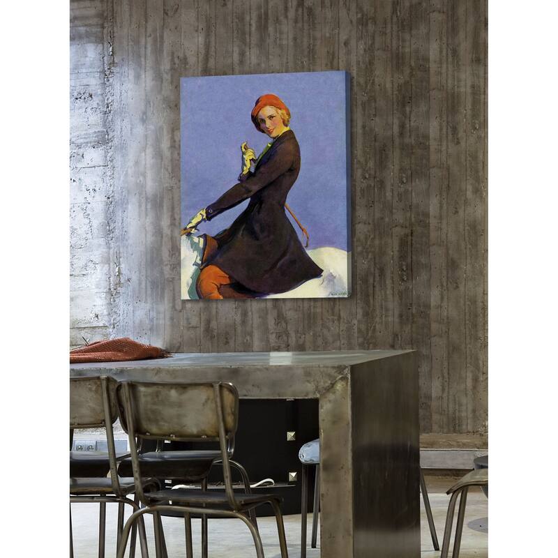 Marmont Hill - "Woman on Horseback" by Guy Hoff Painting Print on Canvas - Multi-Color