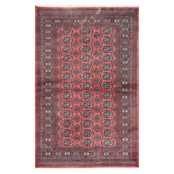 Shop Handmade Herat Oriental Pakistani Tribal Bokhara Salmon/ Ivory