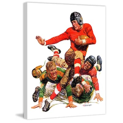 Marmont Hill - "College Football" by J.F. Kernan Painting Print on Canvas Print on Canvas - Multi-Color