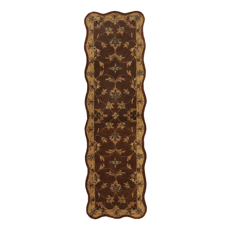 Handmade Mahal Wool Runner (India) - 2' x 7'