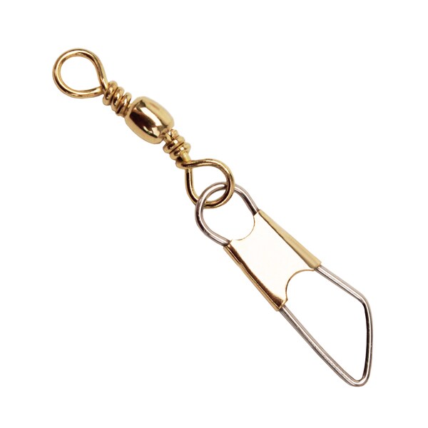 Eagle Claw Brass Barrel Swivel with Safety Snap Size 10 (Per 12)