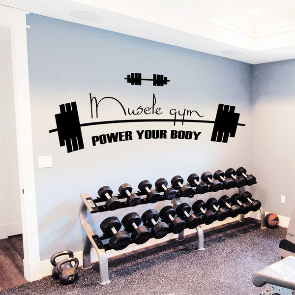 Shop GYM Decor Power Your Body Vinyl Sticker Wall Art - Free Shipping