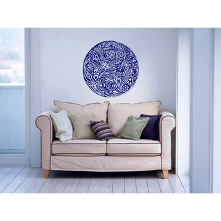 Taoism (Daoism) Symbol Navy Blue Vinyl Sticker Wall Art - Bed Bath ...