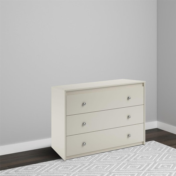 Avenue Greene Raven White Wood 3-drawer Dresser