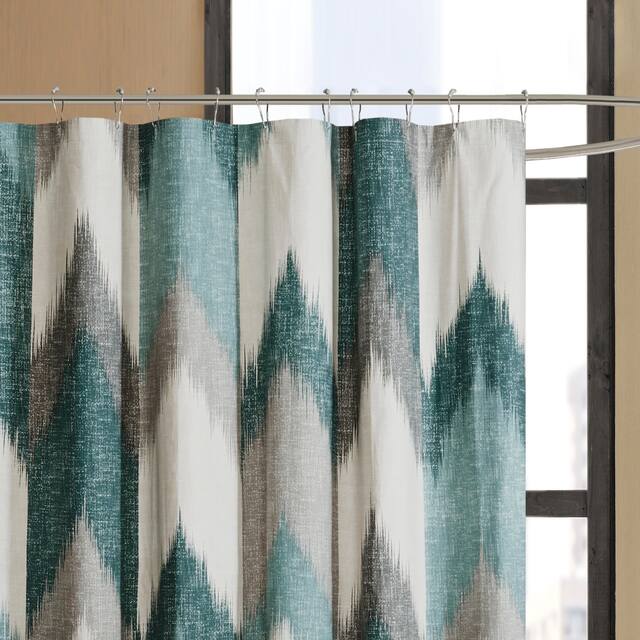 Carson Carrington Mazeikiai Cotton Printed Shower Curtain