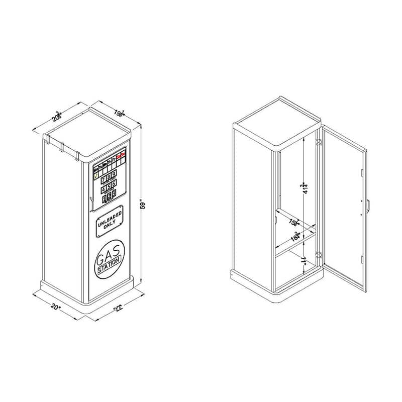 Fost Contemporary Metal Single-Door Kids Closet by Furniture of America