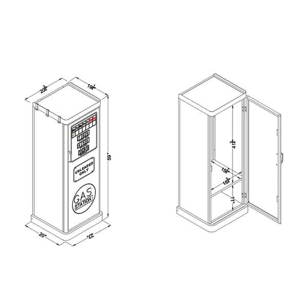 Fost Contemporary Metal Single-Door Kids Closet by Furniture of America