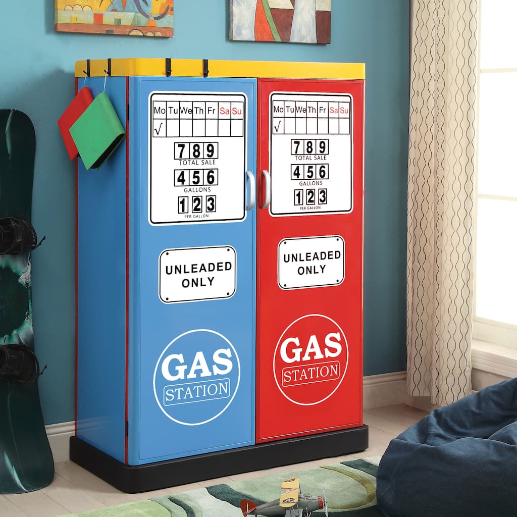 Furniture of America Fost Modern Multi-color Metal Double-door Closet