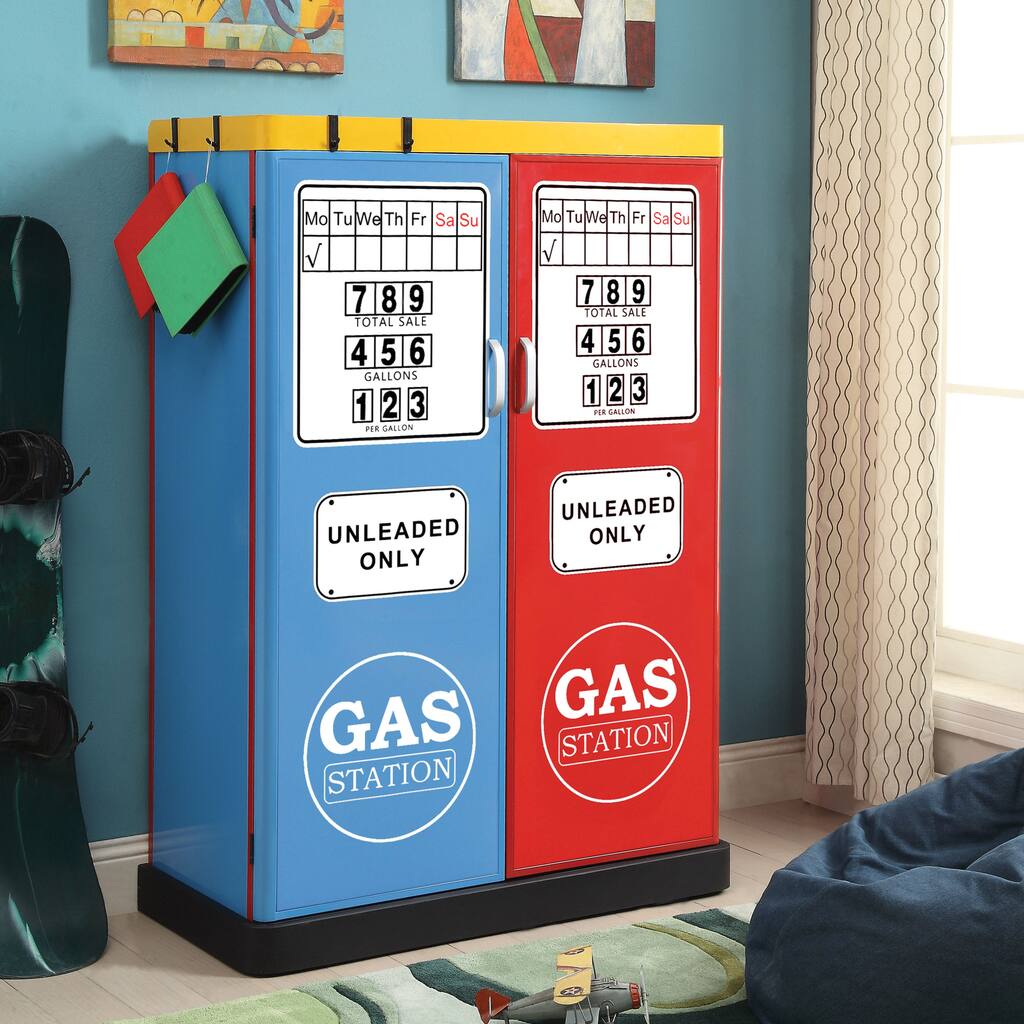 Furniture of America Fost Modern Multi-color Metal Double-door Closet