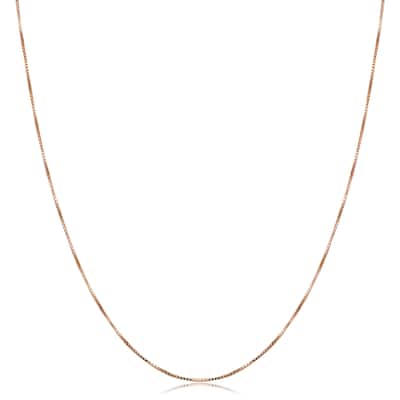 Fremada 10k Rose Gold 0.5-mm High Polish Box Chain