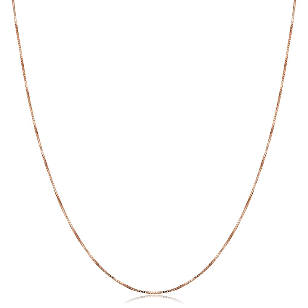 Fremada 10k Rose Gold 0.5-mm High Polish Box Chain