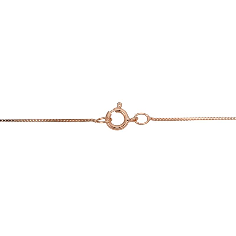 Fremada 10k Rose Gold 0.5-mm High Polish Box Chain