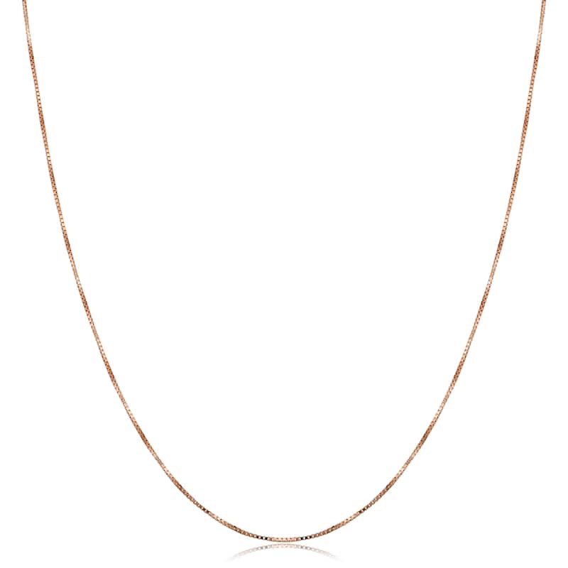 Fremada 10k Rose Gold 0.5-mm High Polish Box Chain
