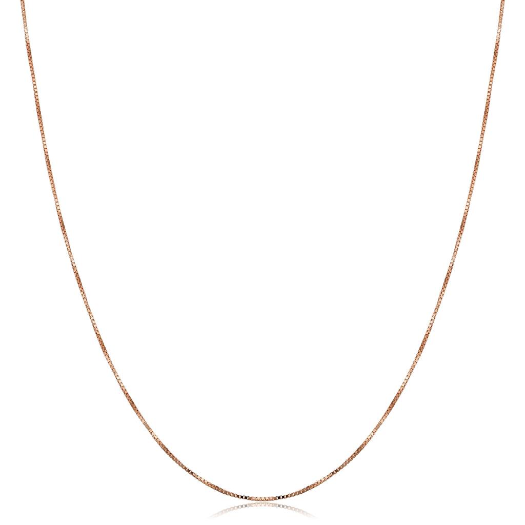 Fremada 10k Rose Gold 0.5-mm High Polish Box Chain