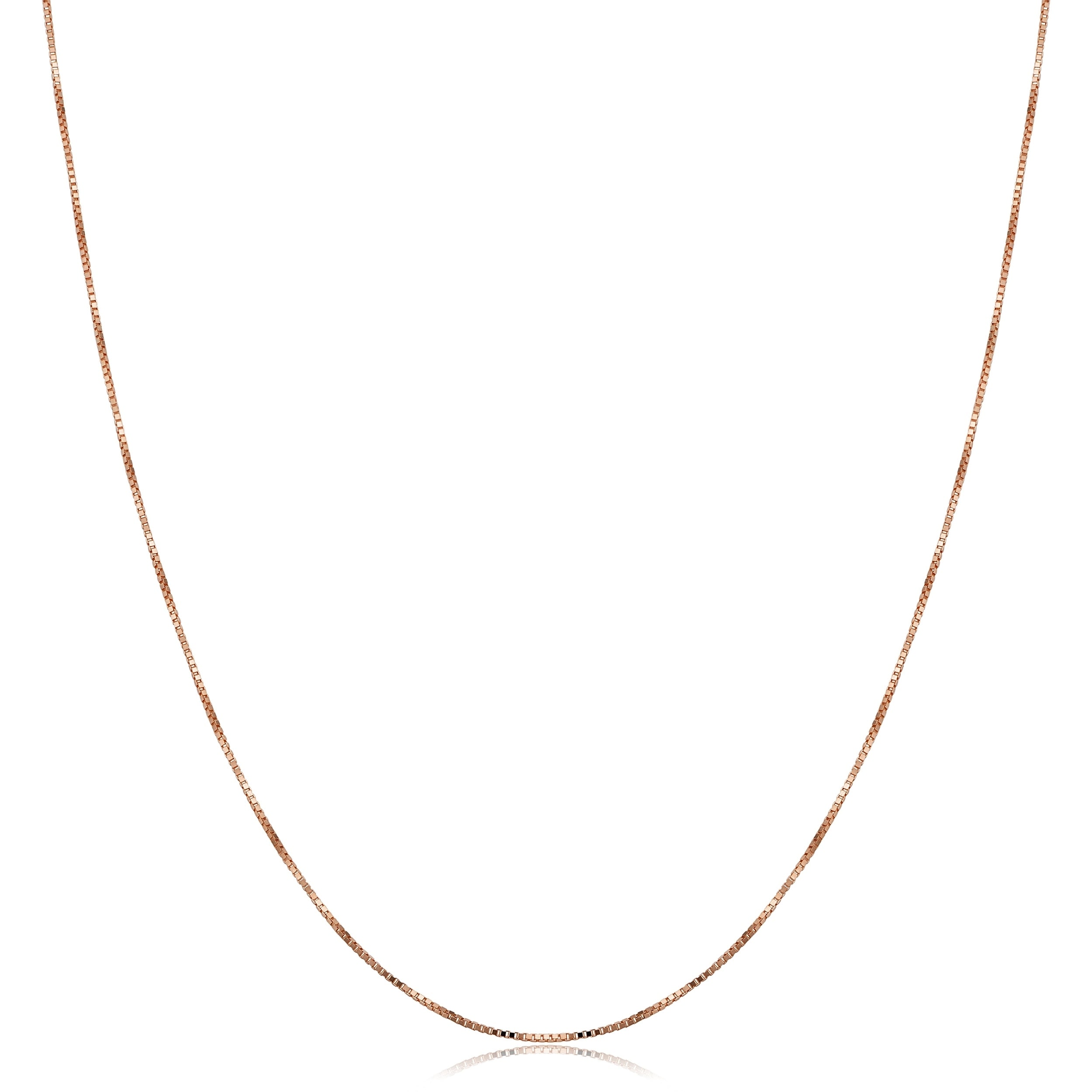 Au Naturale 10k Rose Gold 0.5-mm High Polish Box Chain