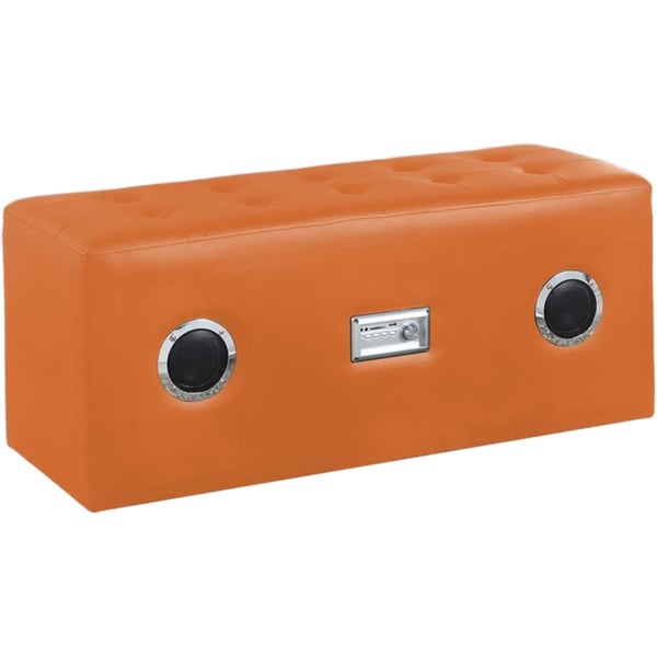 Perevalsk Upholstered Orange Bench with Sound System