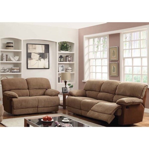 Nizhyn Light Brown 2-piece Living Room Set - Overstock - 10410246