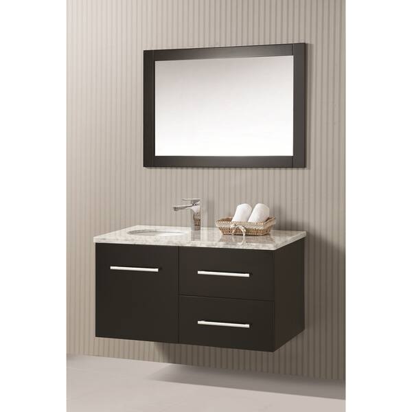 Shop Regent 41 Inch Galala Beige Marble Top Brown Single Vanity Overstock 14547986