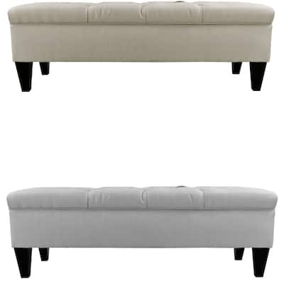 Sachi Diamond Tufted Upholstered Storage Bench