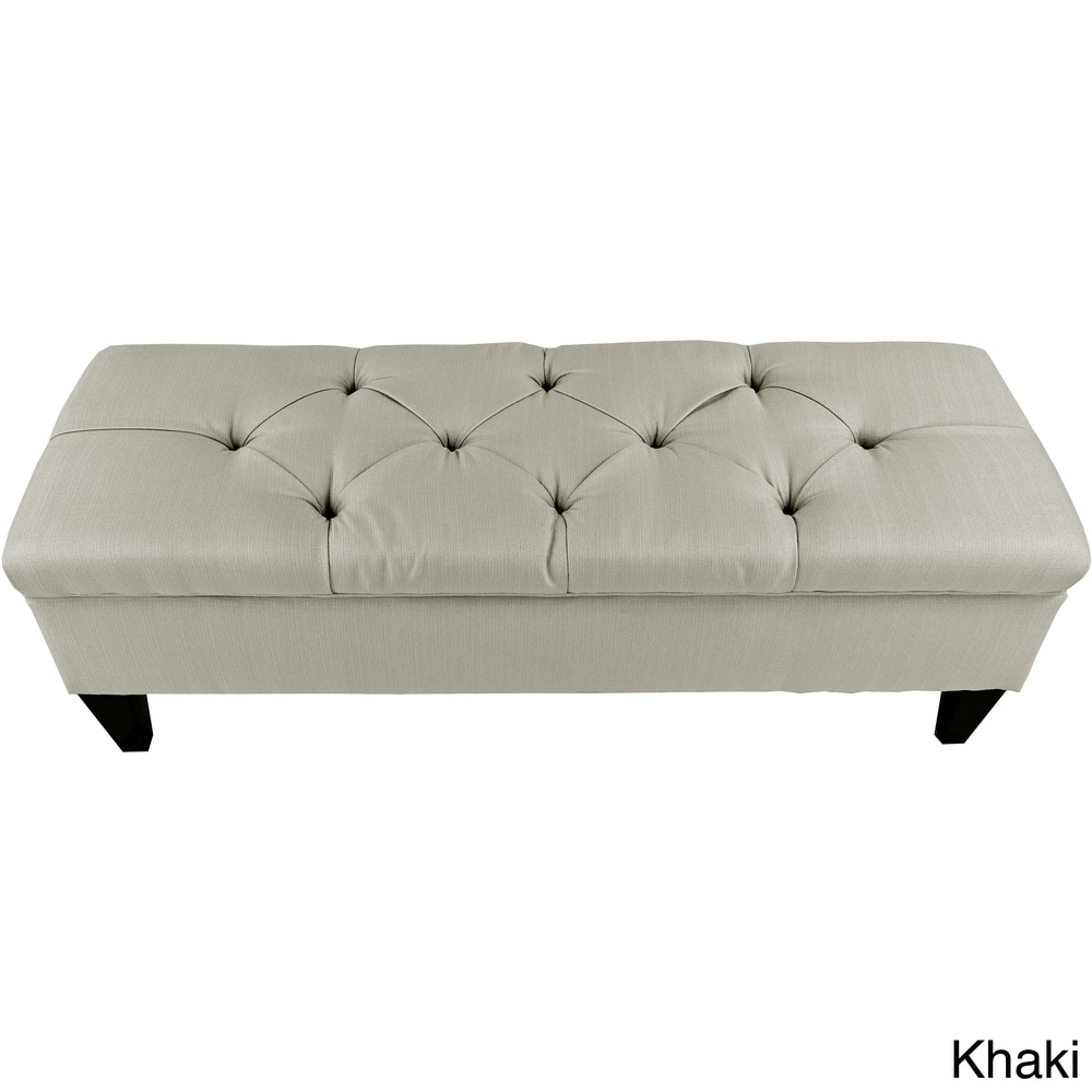 Sachi Diamond Tufted Upholstered Storage Bench