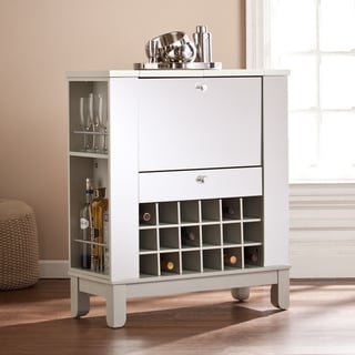 Silver Orchid Rosing Mirrored Fold-Out Wine/ Bar Cabinet