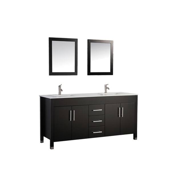 Shop Mtd Vanities Monaco 63 Inch Double Sink Bathroom Vanity Set Overstock 10410721