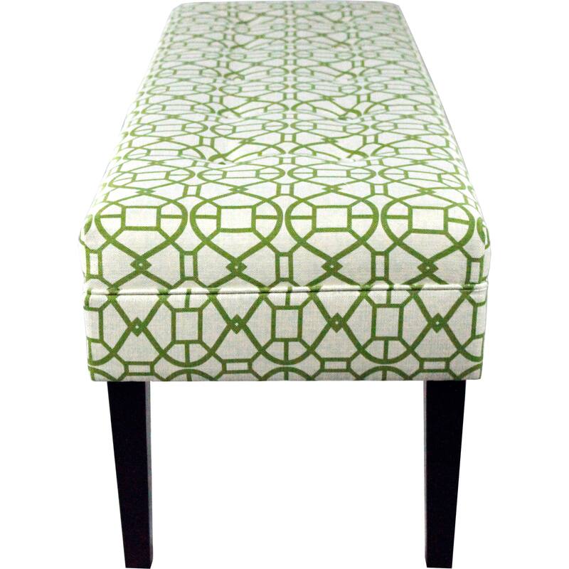 Kaya Noah Button Tufted Upholstered Long Bench