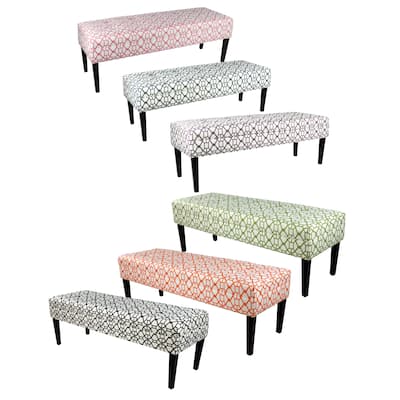 Kaya Noah Button Tufted Upholstered Long Bench