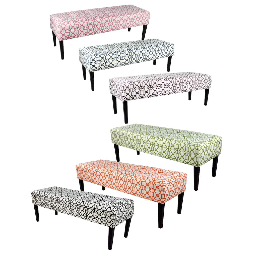 Kaya Noah Button Tufted Upholstered Long Bench