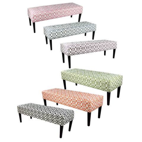 Kaya Noah Button Tufted Upholstered Long Bench