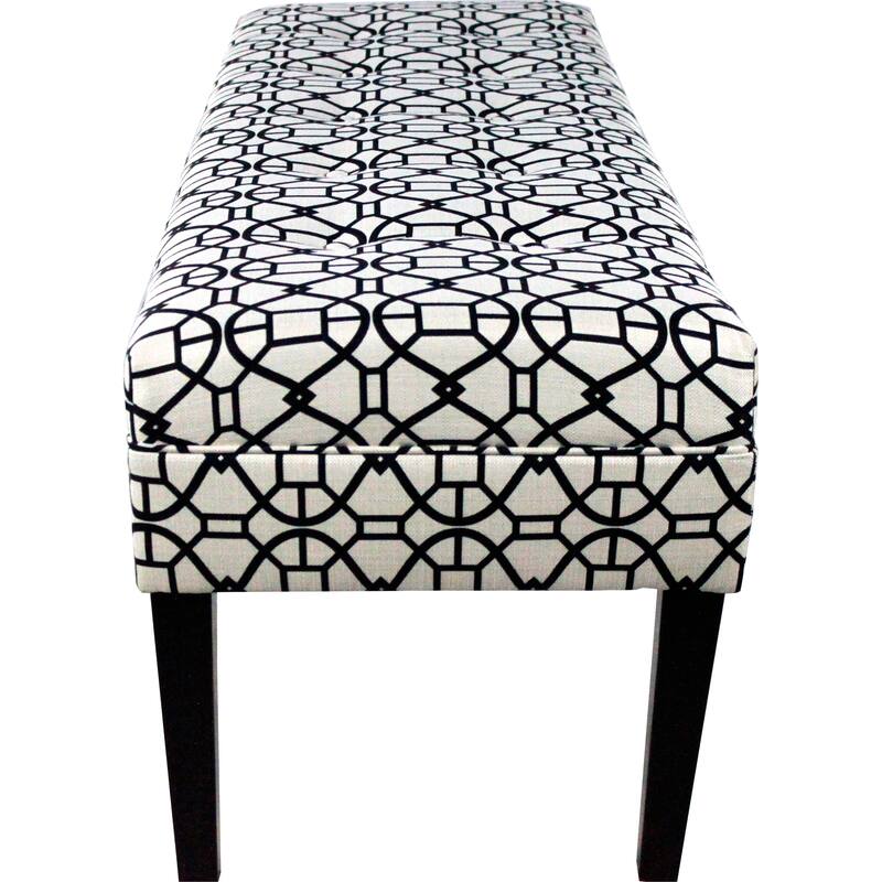 Kaya Noah Button Tufted Upholstered Long Bench
